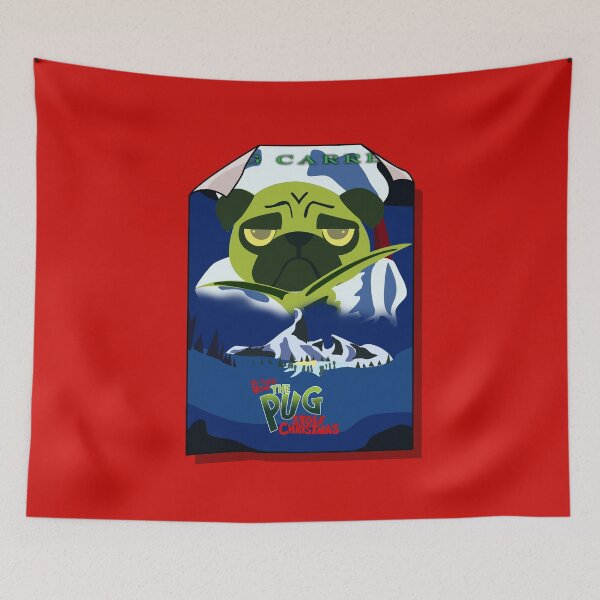 Item preview, How the Pug Stole Christmas - Holiday Pug Parody Art Inspired by The Grinch designed and sold by FinePugArts.