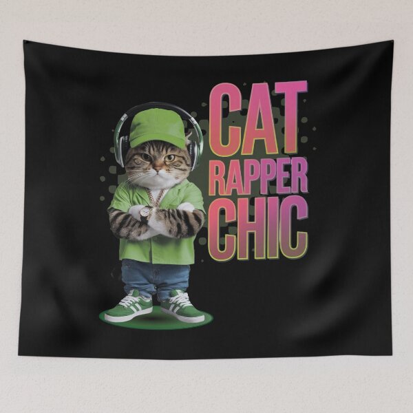 Item preview, Cat rapper chic - Rap cat- Rapping cat - Catventurer - Cat tastie - Meow tastic designed and sold by JansenGS.