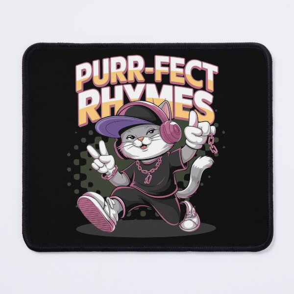 Item preview, Purr-fect rhymes - Hip hop cat- Rapping cat - Catventurer - Cat tastie - Meow tastic designed and sold by JansenGS.