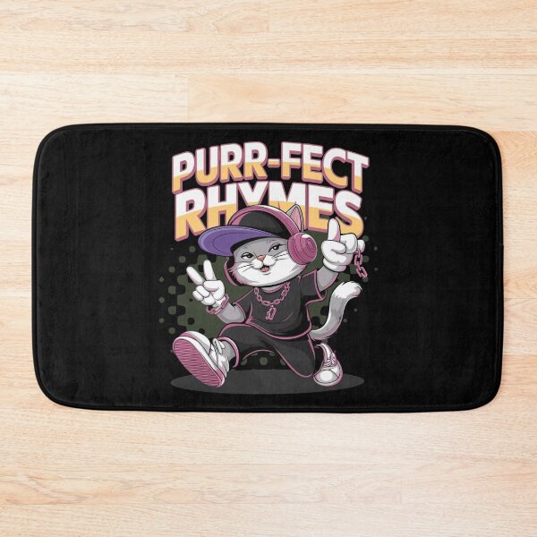 Item preview, Purr-fect rhymes - Hip hop cat- Rapping cat - Catventurer - Cat tastie - Meow tastic designed and sold by JansenGS.