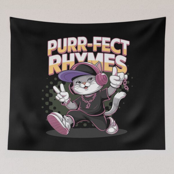 Item preview, Purr-fect rhymes - Hip hop cat- Rapping cat - Catventurer - Cat tastie - Meow tastic designed and sold by JansenGS.