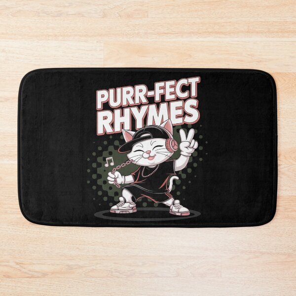 Item preview, Purr-fect rhymes - Hip hop cat- Rapping cat - Catventurer - Cat tastie - Meow tastic designed and sold by JansenGS.