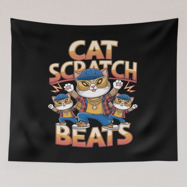 Item preview, Cat scratch beats - Hip hop cat- Rapping cat - Catventurer - Cat tastie - Meow tastic designed and sold by JansenGS.