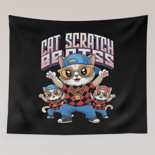 Item preview, Cat scratch beats - Hip hop cat- Rapping cat - Catventurer - Cat tastie - Meow tastic designed and sold by JansenGS.