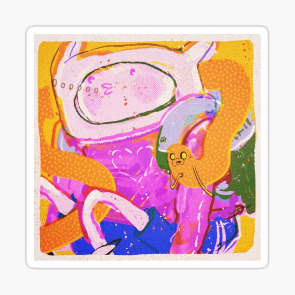 Item preview, Finn and Jake Inspired Psychedelic Print designed and sold by Medlilove.