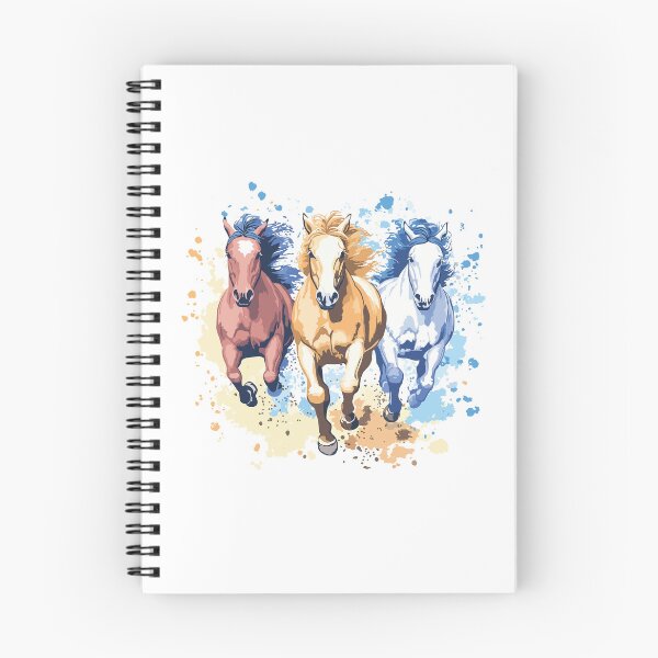 Item preview, Galloping Trio - Colorful Watercolor Horse Illustration designed and sold by vfxbear.