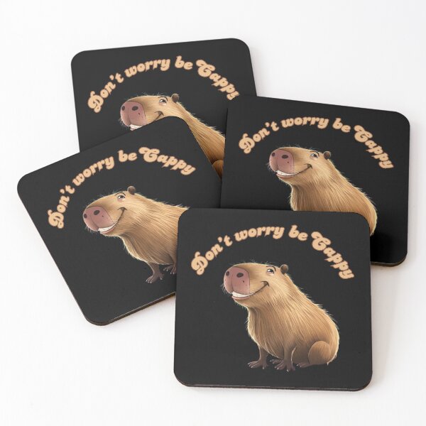 Item preview, DON'T WORRY BE CAPPY funny capybara humor theme  designed and sold by TEMERIA.