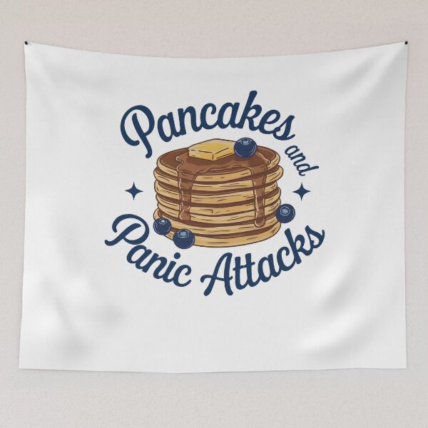 Item preview, Pancakes And Panic Attacks Funny Mental Health Anxiety designed and sold by spirorinin.