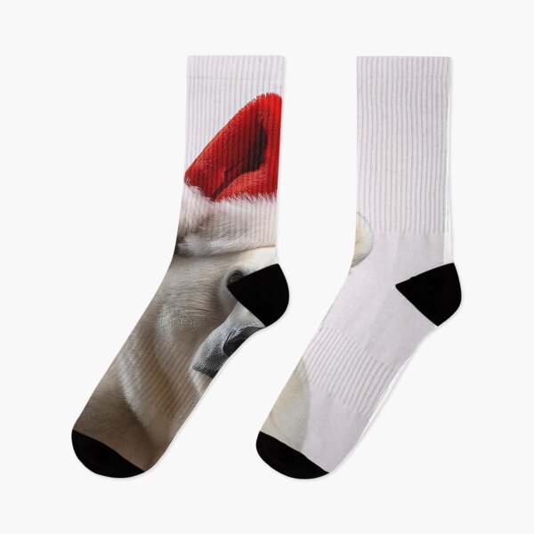 Item preview, Festive Polar Bear Wearing a Santa Hat | Christmas Wildlife Fun designed and sold by Terradesignsbyk.