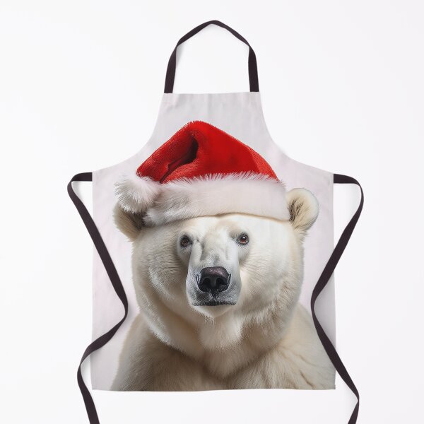 Item preview, Festive Polar Bear Wearing a Santa Hat | Christmas Wildlife Fun designed and sold by Terradesignsbyk.