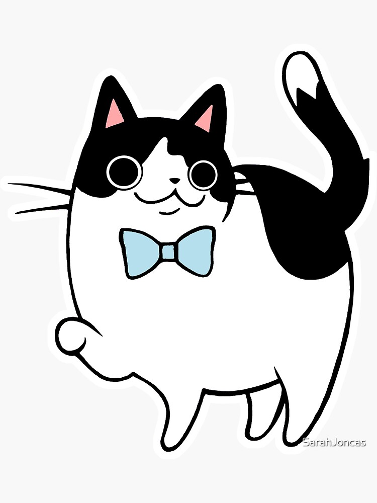 "Tuxedo Cat" Sticker by SarahJoncas Redbubble