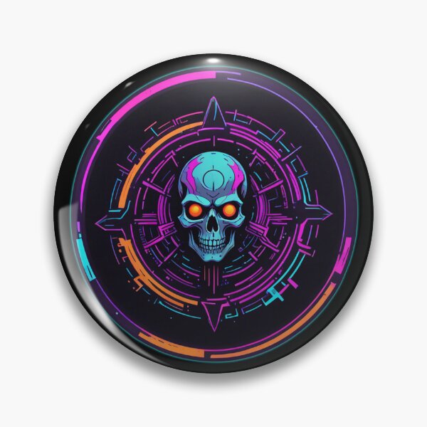 Item preview, Cyber Goth Skull, Circular Logo, Cyberpunk designed and sold by Burn-Ego.