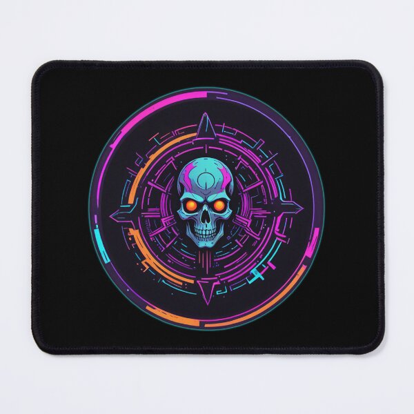Artikelvorschau, Cyber-Gothic-Totenkopf, kreisförmiges Logo, Cyberpunk entworfen und verkauft von Burn-Ego.