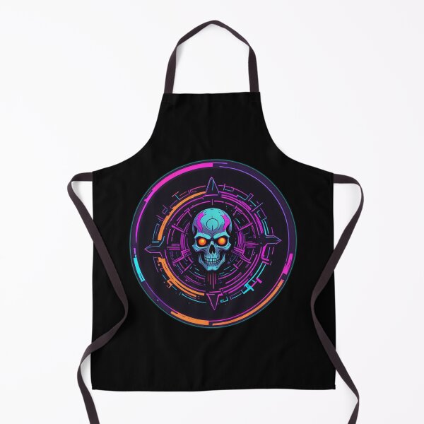 Artikelvorschau, Cyber-Gothic-Totenkopf, kreisförmiges Logo, Cyberpunk entworfen und verkauft von Burn-Ego.
