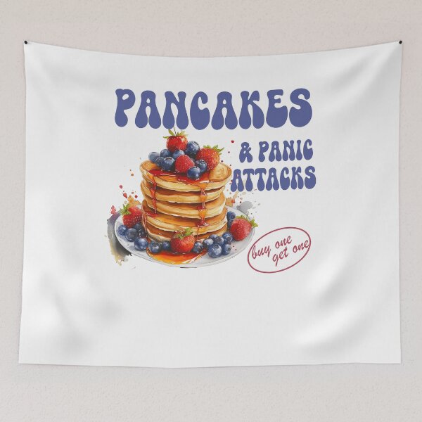 Item preview, Pancakes and Panic Attacks Funny Mental Health Fruit designed and sold by spirorinin.