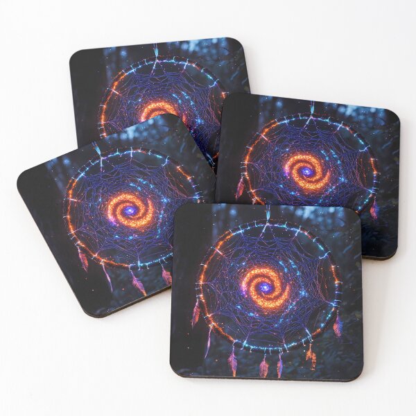 Item preview, Neon Galaxy Dreamcatcher with Cosmic Spiral designed and sold by PixelReverb.
