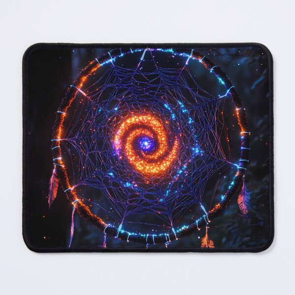 Item preview, Neon Galaxy Dreamcatcher with Cosmic Spiral designed and sold by PixelReverb.