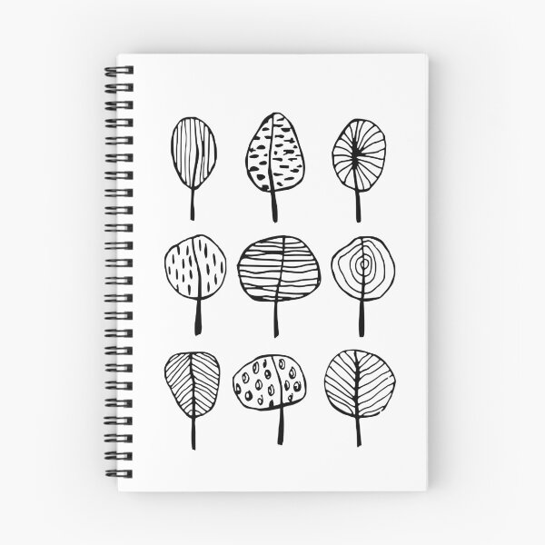 Item preview, Happy deciduous forest doodle ink designed and sold by HoldasGarten.