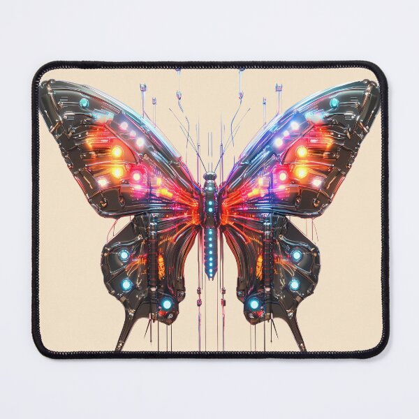 Item preview, Cybernetic Butterfly with Glowing Neon Wings designed and sold by PixelReverb.
