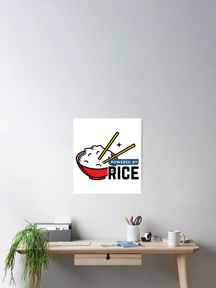 Thumbnail 2 of 3, Poster, Powered By Rice designed and sold by HowToCanadian.