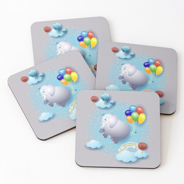 Item preview, Flying away, elephant and balloons designed and sold by LuisaVenturoli.