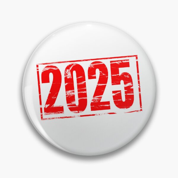 Item preview, Red rubber stamp effect for the year 2025. designed and sold by funkyworm.