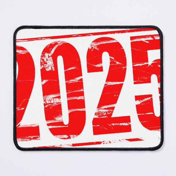 Item preview, Red rubber stamp effect for the year 2025. designed and sold by funkyworm.