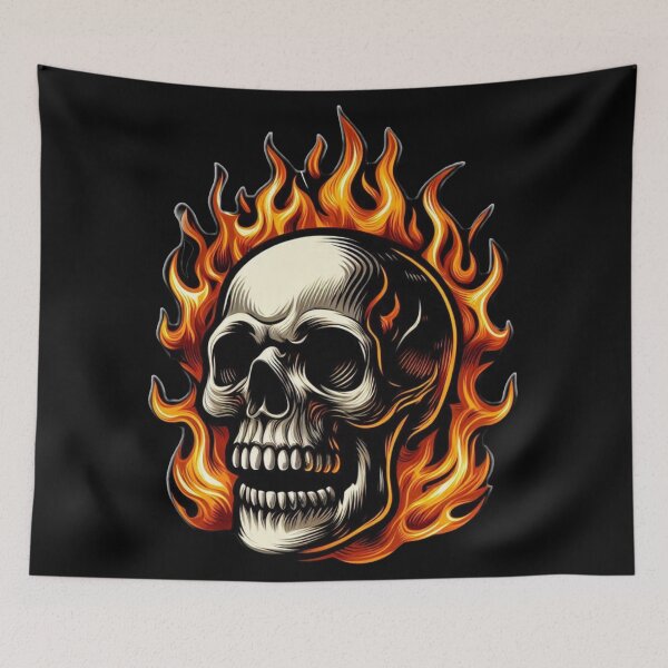 Item preview, Human Skull on Fire designed and sold by GeneralDaily.