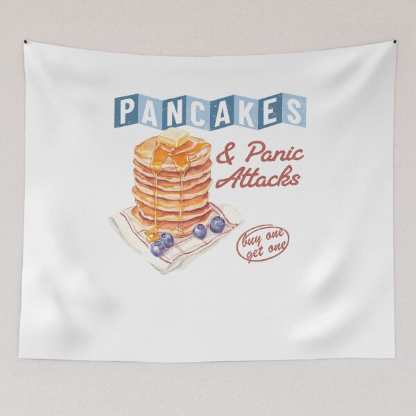 Item preview, Vintage Diner Pancakes And Panic Attacks  Breakfast Lovers designed and sold by spirorinin.