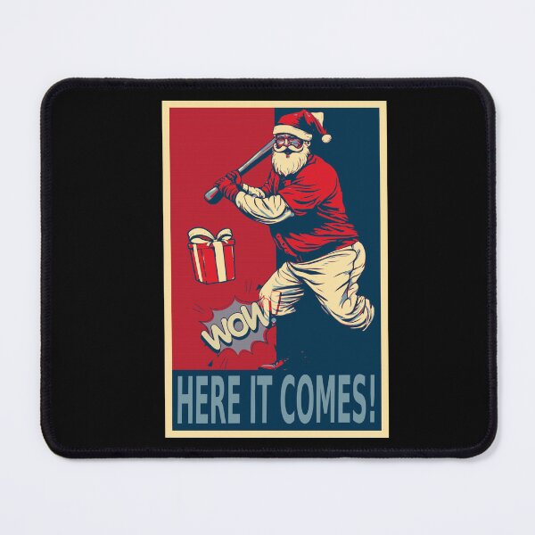 Item preview, Here it Comes Santa Claus Baseball Player Funny  designed and sold by TrueArtsStore.