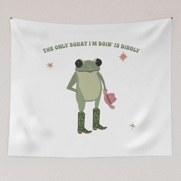 Item preview, The Only Squat I'm Doin' Is Diddly Funny Frog Apparel designed and sold by spirorinin.