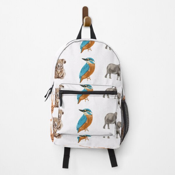 Item preview, Elephant, Koala, Giraffe, and Birds standing on a white background with a focus on its large size, trunk, and tusks, illustrating a majestic mammal in its natural wildlife environment designed and sold by Ammi77.
