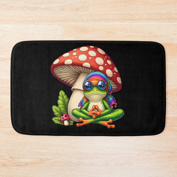 Item preview, CUTE MUSHROOM BACKGROUND FROG designed and sold by GrowDrak.