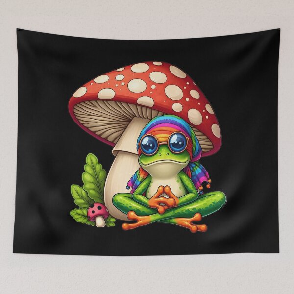 Item preview, CUTE MUSHROOM BACKGROUND FROG designed and sold by GrowDrak.
