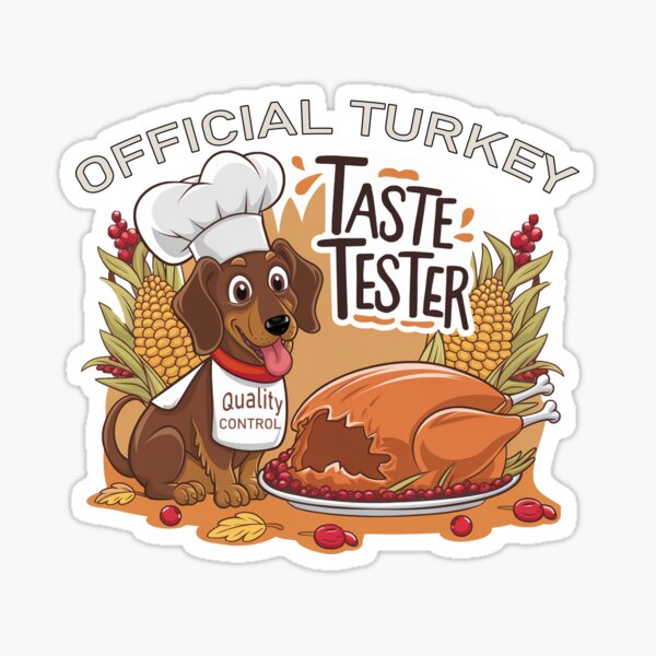 Item preview, Funny Dachshund Taste Tester Holiday Turkey designed and sold by tamdevo1.