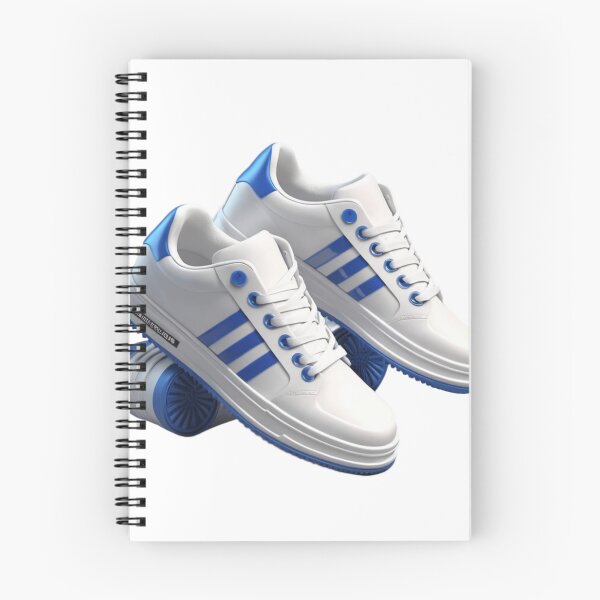 Item preview, Sleek White and Blue Sneakers with Modern Sporty Look designed and sold by PRIME4YOU.