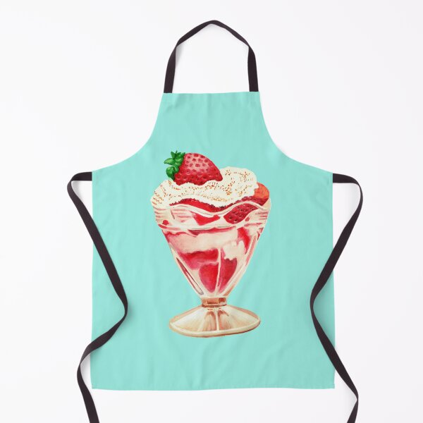 Item preview, Strawberry and cream dessert , food illustration designed and sold by A Sweet  Fragrance Art.