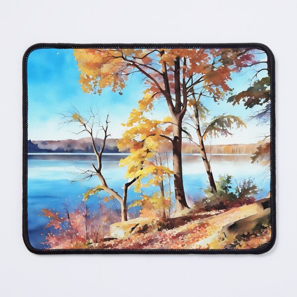 Item preview, Orange Brush against Blue designed and sold by RCWatercolours.