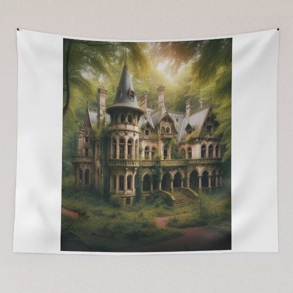 Item preview, Enchanted Abandoned Mansion in the Heart of the Forest designed and sold by Aqmean.