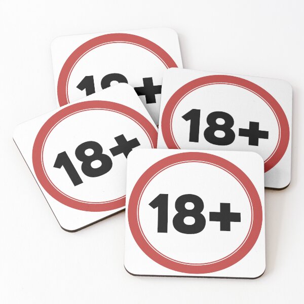 Item preview, Sticker 18 + sign eighteen plus designed and sold by Wolagno.