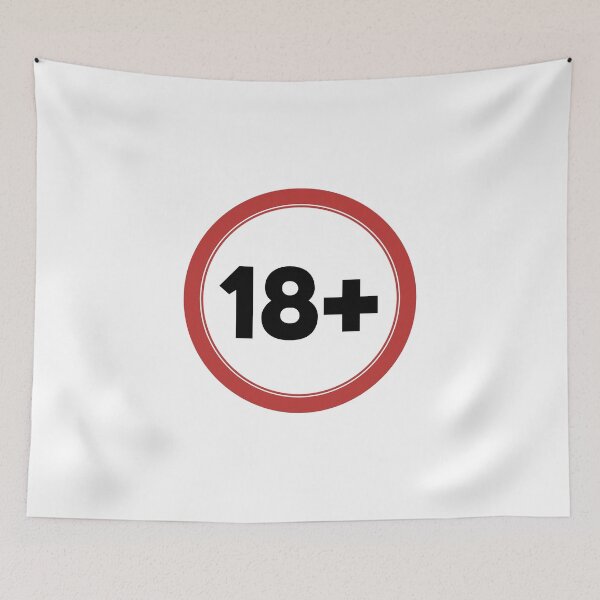 Item preview, Sticker 18 + sign eighteen plus designed and sold by Wolagno.