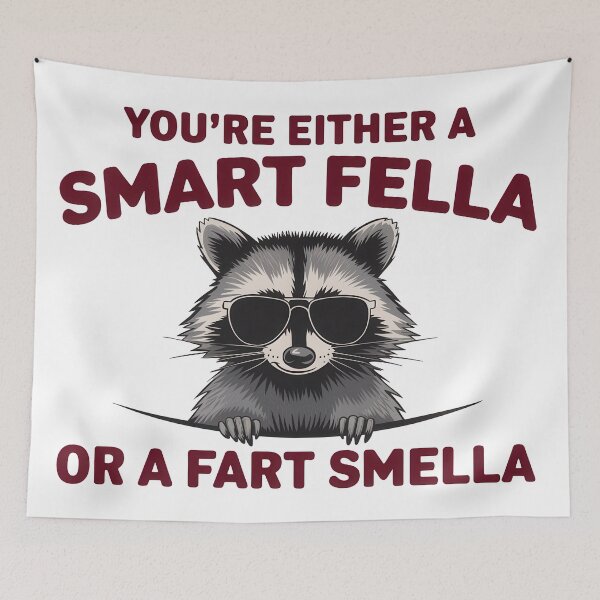 Item preview, You're Either A Smart Fella Or A Fart Smella designed and sold by Angry Swan Designs.