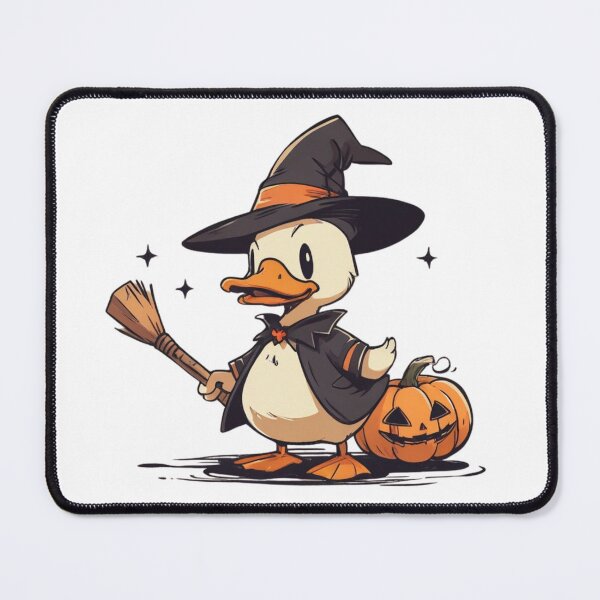 Item preview, Cute Witch Duck with Pumpkin - Halloween Art designed and sold by Spicex2.
