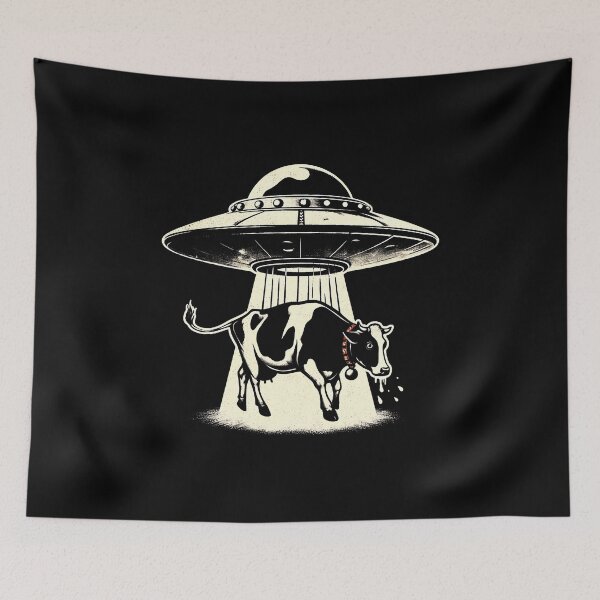 Item preview, Funny UFO Cow Abduction designed and sold by gittuska11.