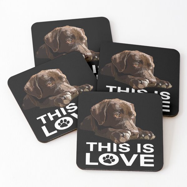 Item preview, This Is Love Chocolate Lab Puppy designed and sold by Just-Arts-4U.