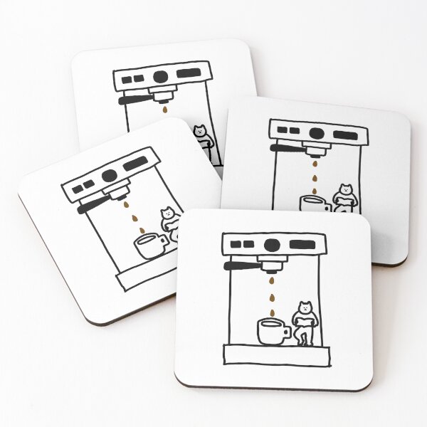 Item preview, coffee machine with a cat designed and sold by superbaechoo.