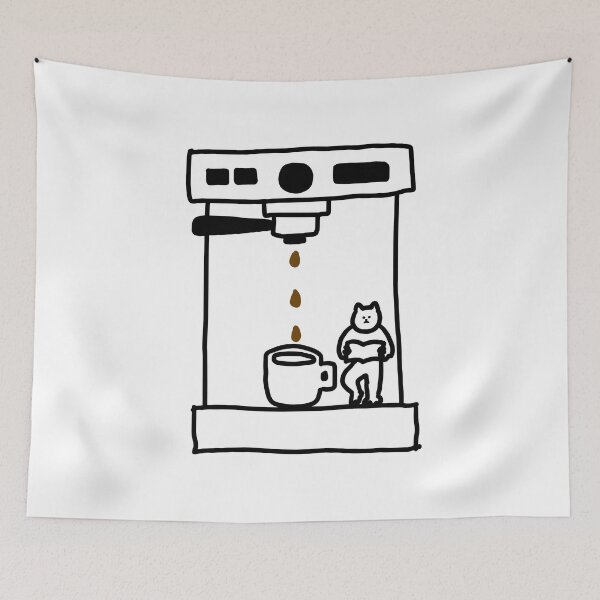 Item preview, coffee machine with a cat designed and sold by superbaechoo.