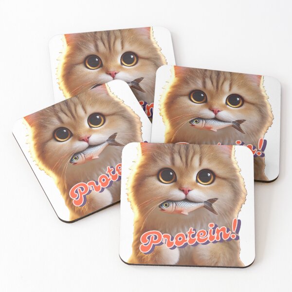 Item preview, A cat with its meal designed and sold by purrshop.