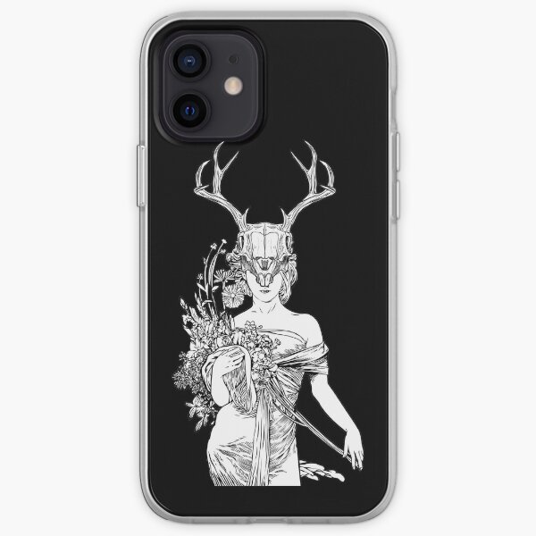 Witch Sorceress Deer Skull iPhone Soft Case