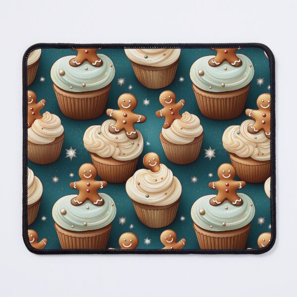 Item preview, Gingerbread Bakery: A delicious pattern featuring cupcakes topped with gingerbread men designed and sold by Grang Art Artistic Designs.